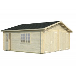 Garaje Roger 28,4 m² con puerta cochera de madera