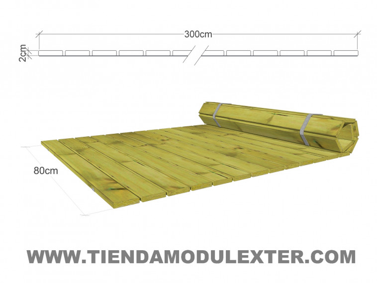 Pasarelas enrollables de madera