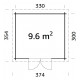 Cabaña de Madera Elsa 9,6 m²