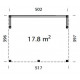 Pabellón de Madera Nova 17,8m² (Kit)