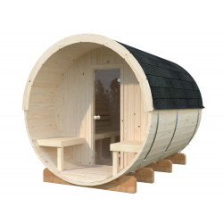 Sauna de madera Anita 1,6+0,7 m²