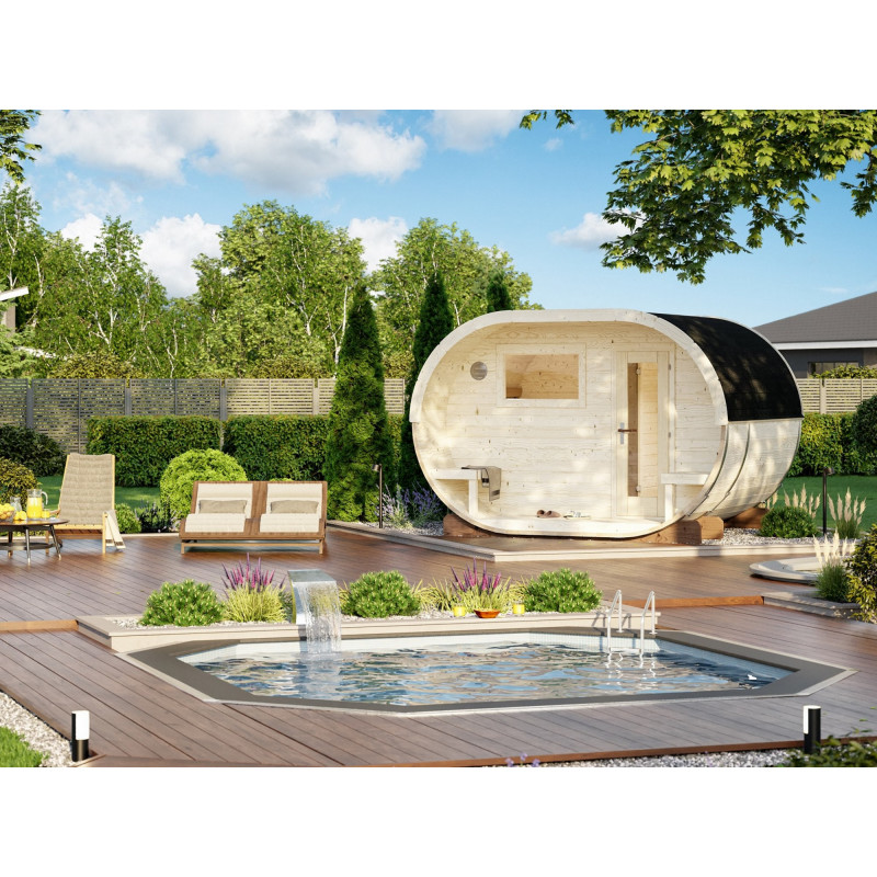 Sauna de madera Anette 3,0+1,5 m² · Saunade Madera · Tienda Modulexter