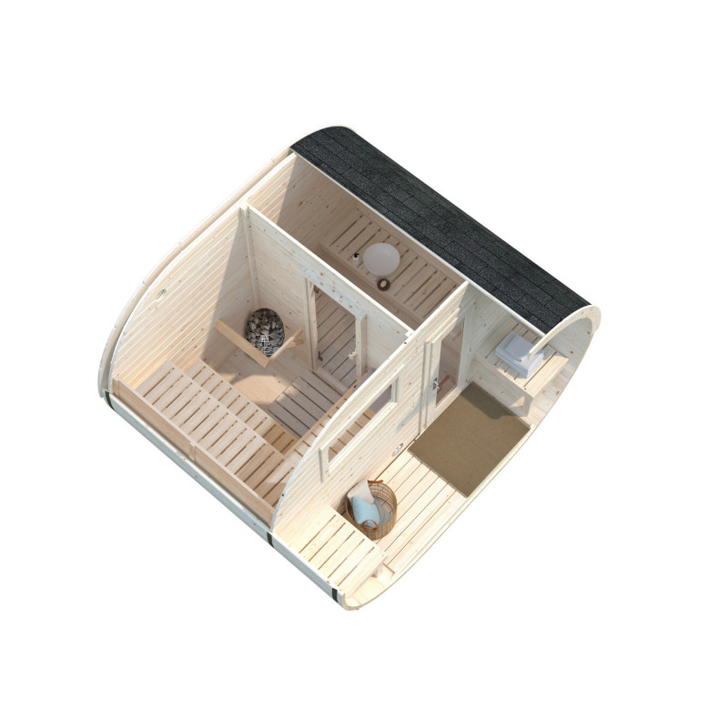 Sauna Module Sauna de madera Anette 3,0+1,5 m² · Saunade Madera · Tienda Modulexter