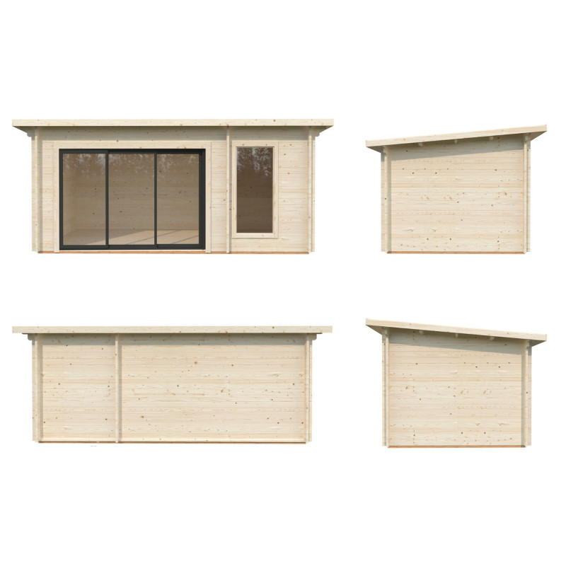 Sauna de madera Sanna 12,8 m² PLUS · Sauna Madera · Tienda Modulexter